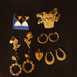 Elegant Gold-Tone Jewelry Lot